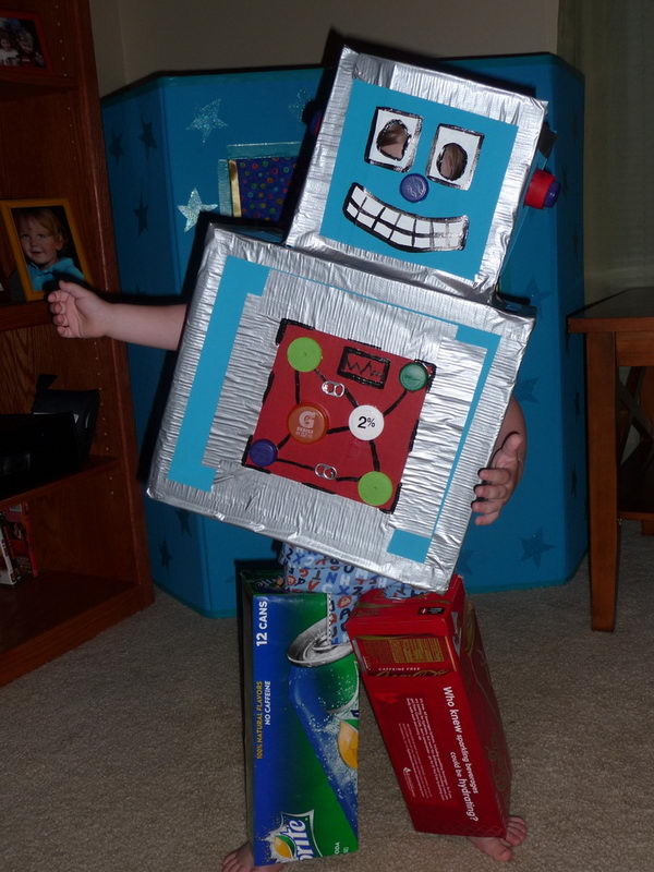 5 cardboard robot clothing