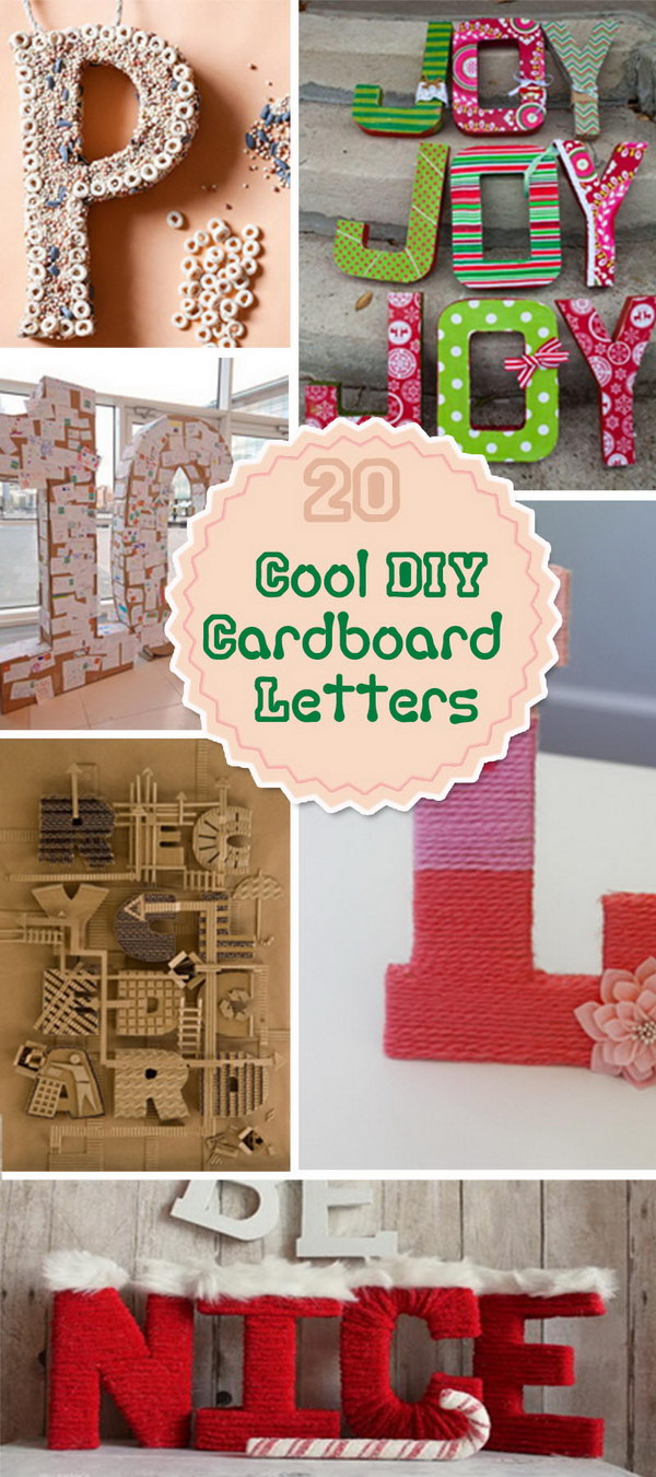 20 Cool Diy Cardboard Letters Hative