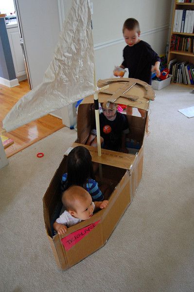 30 Creative DIY Cardboard Playhouse Ideas - Hative