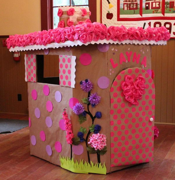 30 Creative DIY Cardboard Playhouse Ideas - Hative