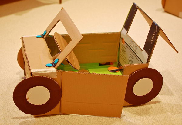 30 Creative DIY Cardboard Playhouse Ideas - Hative