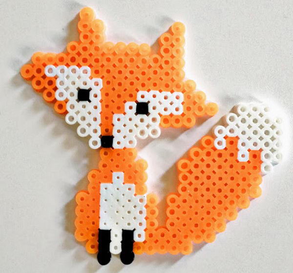 Silver Fox Pictures : Perler Beads Fox Bead 3d Hative | kolpaper