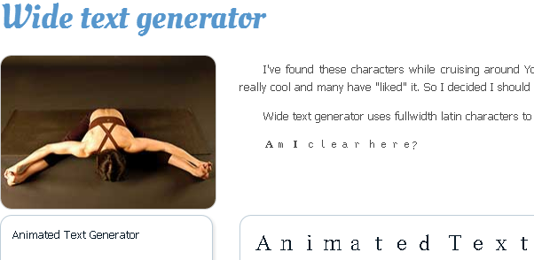 15-wide-text-generator