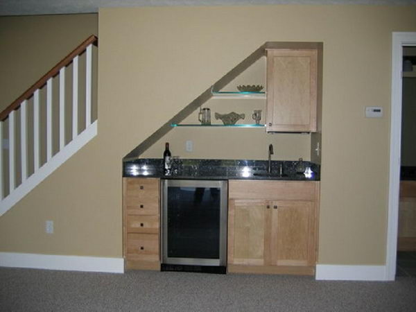 2 small under stair wet bar