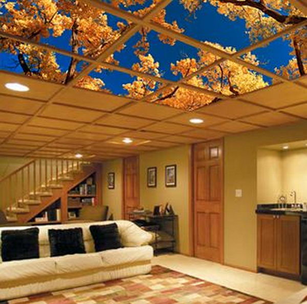 20+ Cool Basement Ceiling Ideas - Hative