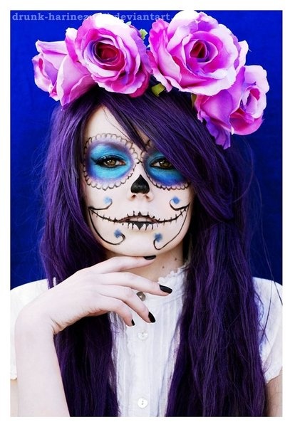 Día de los Muertos Sugar Skull Makeup Art,