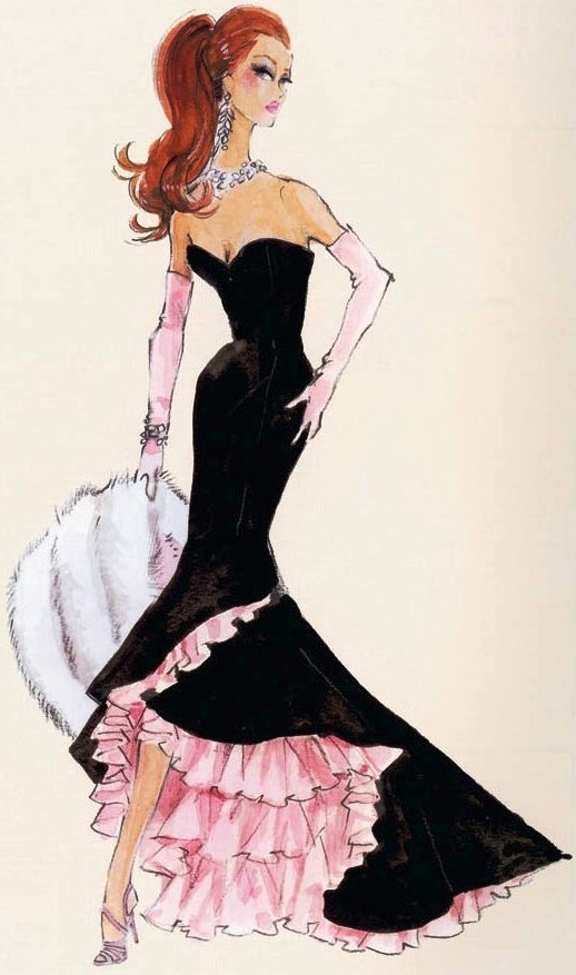 Coco chanel sketches of fashion