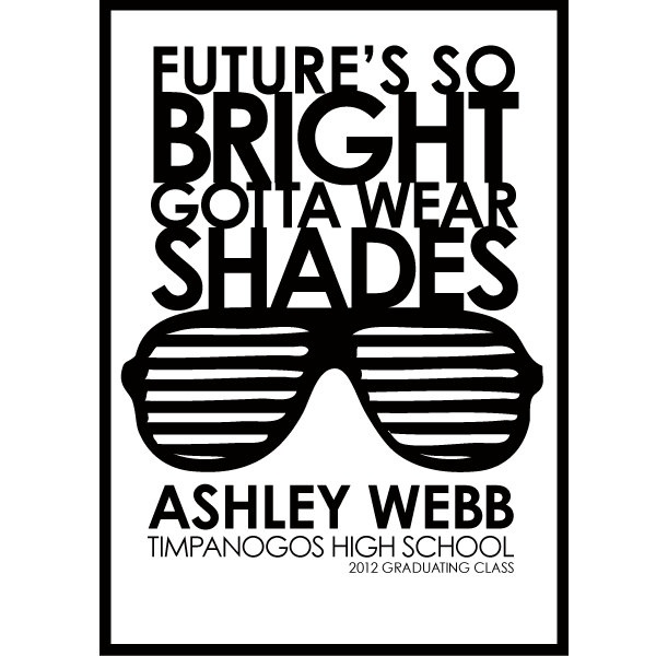 Future's so BRIGHT Graduation Invitation,