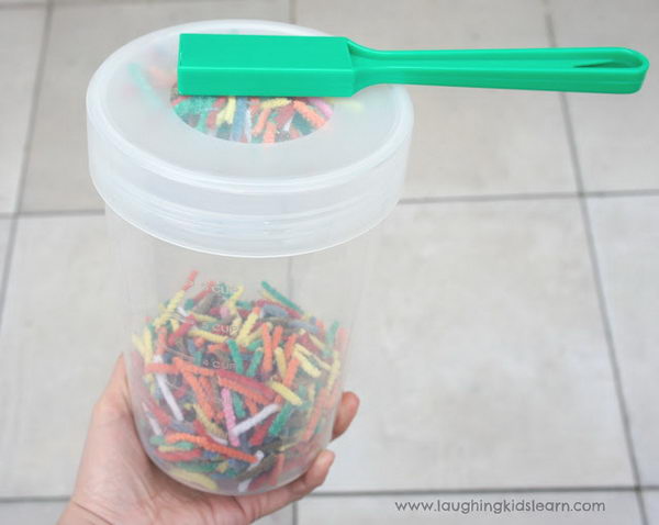 Magnetic Force Experiment. Basically it happens because magnets have an invisible force field that causes it to attract and stick to metals such as what is found inside these pipe cleaners. This force is strong enough to pass through some materials like the plastic of this container.