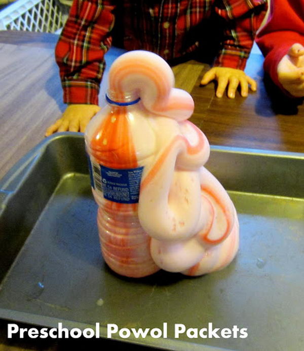 Elephant Toothpaste Science Project for Kids. Hydrogen peroxide naturally breaks down into water and oxygen. Dish soap catches the oxygen and makes bigger bubbles and the food coloring makes it look cool.