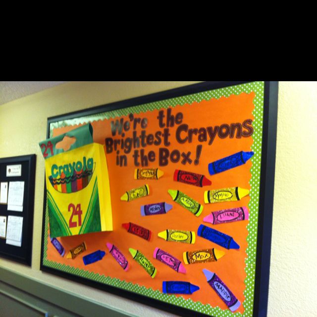 14 crayon bulletin board