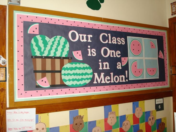 onze klasse in één op een meloen.