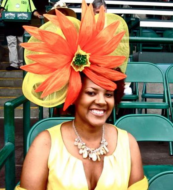 Kentucky Derby hats that are known for their vivacious colors and wildly extravagant size.