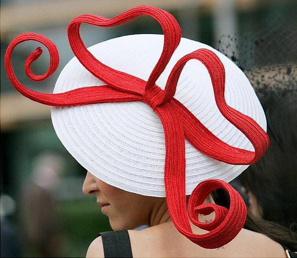 Kentucky Derby hats that are known for their vivacious colors and wildly extravagant size.