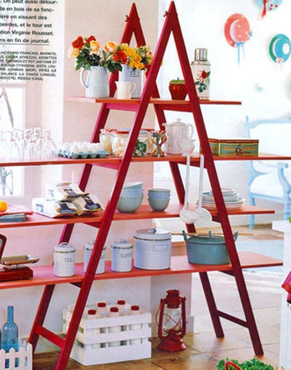 20 Creative Ladder Ideas for Home Decoration - Hative