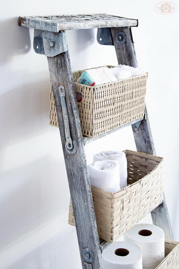 20 Creative Ladder Ideas for Home Decoration - Hative