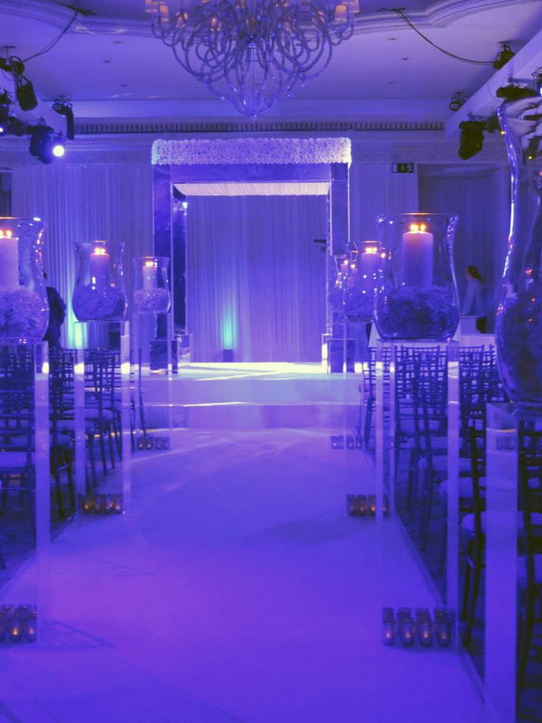 Purple Mirrored Chuppah.