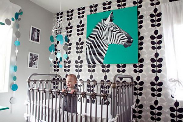 Black Blue and Grey Nursery.