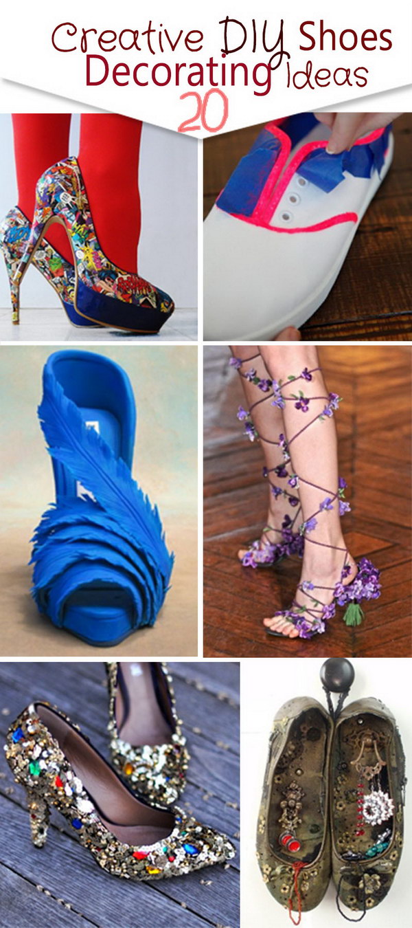 20 Creative DIY Shoes Decorating Ideas - Hative