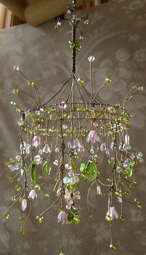 10 dainty pink sunshower chandelier