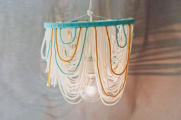 Yarn Chandelier.