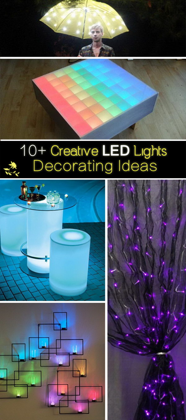 10+ Creative LED Lights Decorating Ideas - Hative