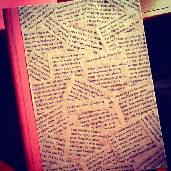 DIY Music Lyrics Cover.