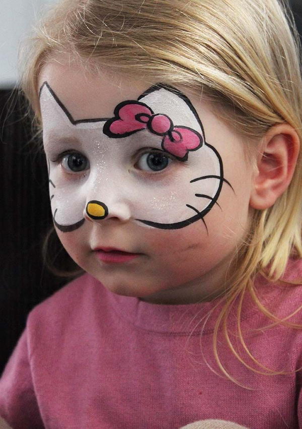 cat face paint boy