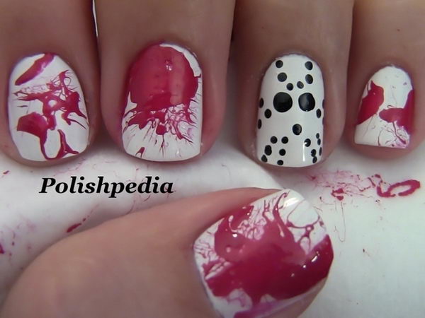 Jason Mask Halloween Nails. Cool Halloween Nail Art which show off your spooky spirit during the freakish festivities.