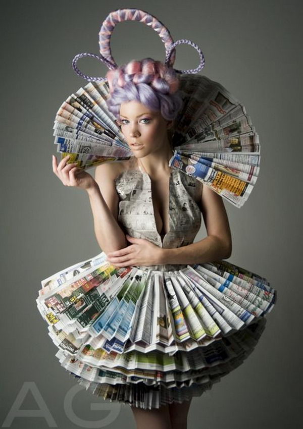 20 Creative Newspaper Craft Fashion Ideas - Hative