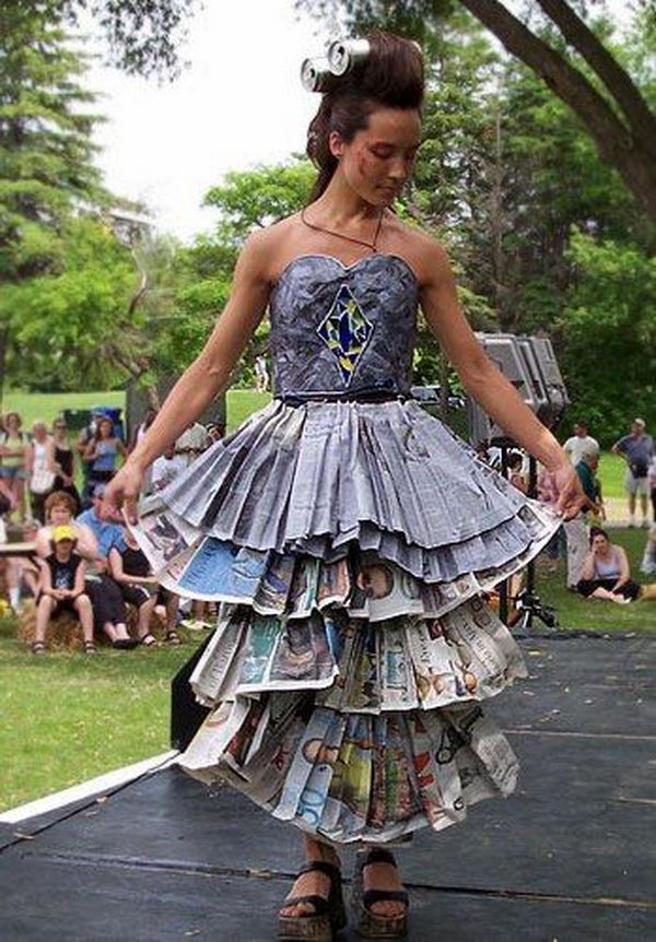 20 Creative Newspaper Craft Fashion Ideas Hative