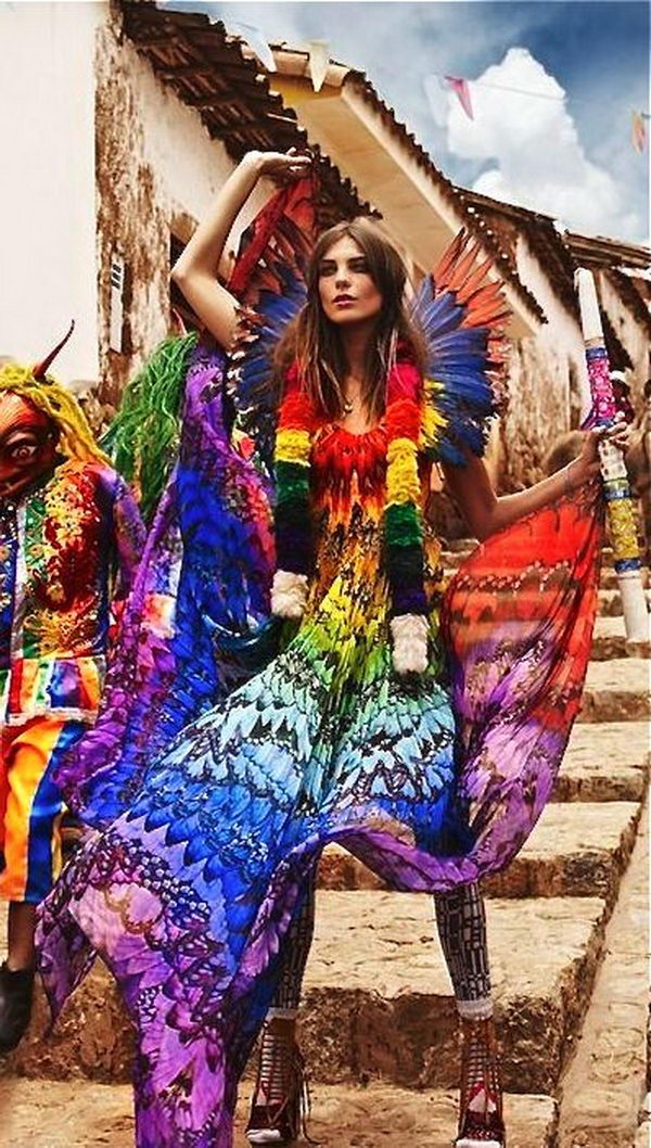 30 Gorgeous Rainbow Colored Dress Designs - Hative