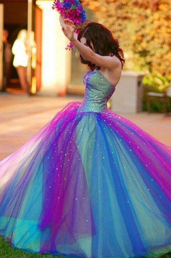 30 Gorgeous Rainbow Colored Dress Designs - Hative