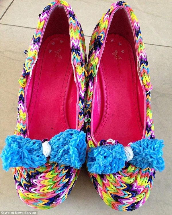 Rainbow Colored Shoes. Colorful and beautiful shoes are always girls' love.