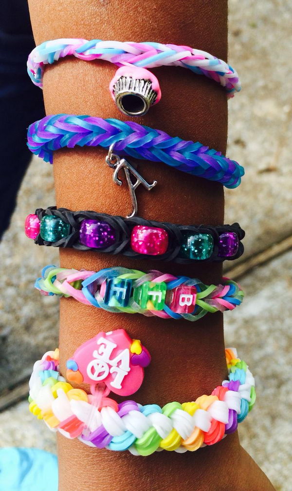 How to Make the Rainbow Loom Rock Candy Bracelet 