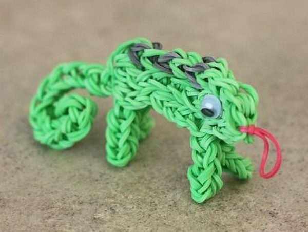 Rainbow Loom Chameleon. Rainbow Loom is a plastic loom used to weave colorful rubber bands into bracelets and charms. It is one of the top gifts for kids.