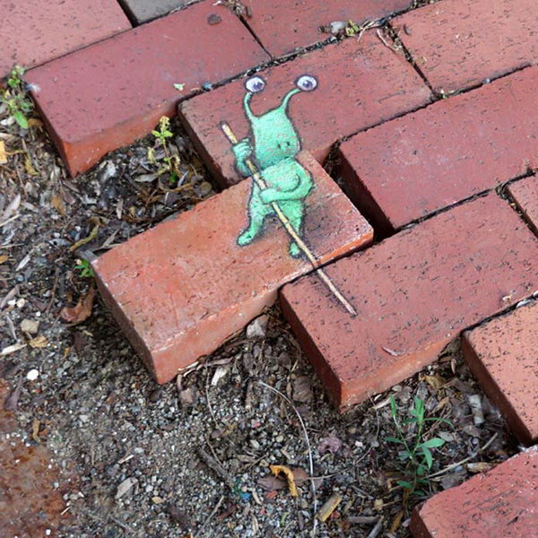 Chalk Street Art by David Zinn.