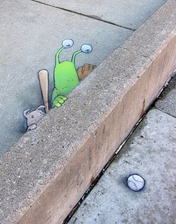 Chalk Street Art by David Zinn.