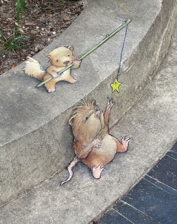 Chalk Street Art by David Zinn.