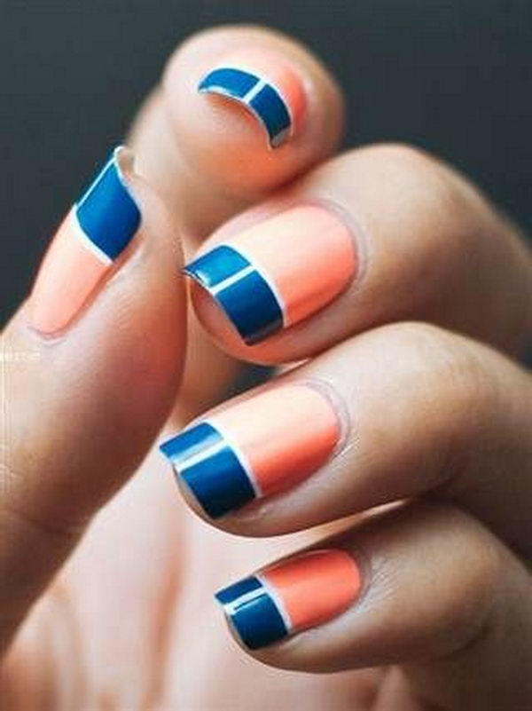 Cool Color Block Nail Designs Hative