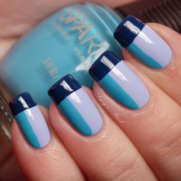 Cool Color Block Nail Designs - Hative