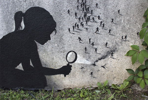 Street Art by Spanish artist Pejac.