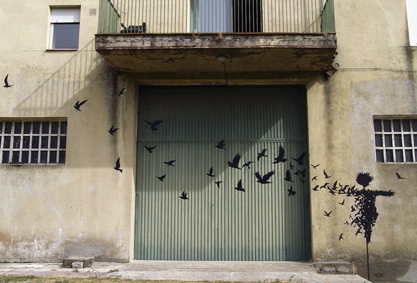 Street Art by Spanish artist Pejac.