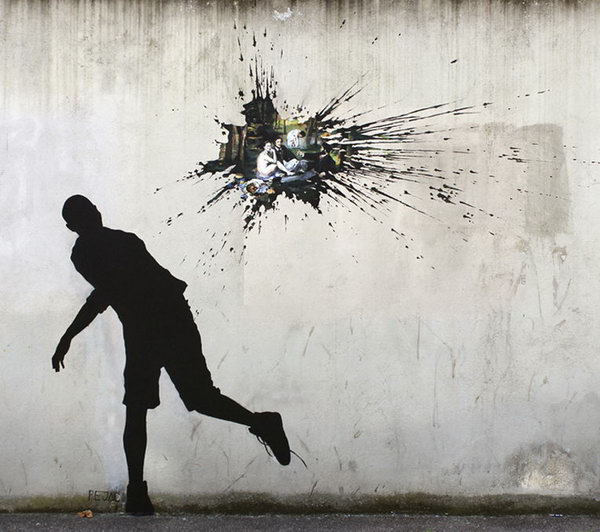 Street Art by Spanish artist Pejac.