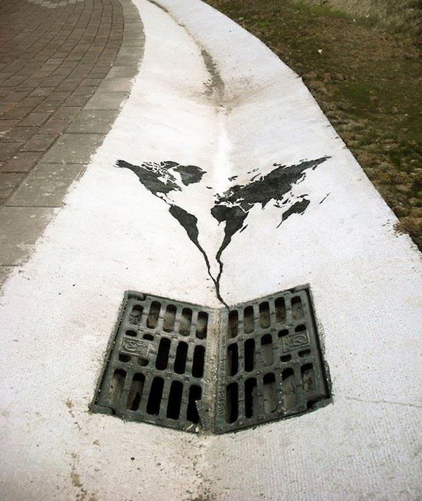 Street Art by Spanish artist Pejac.