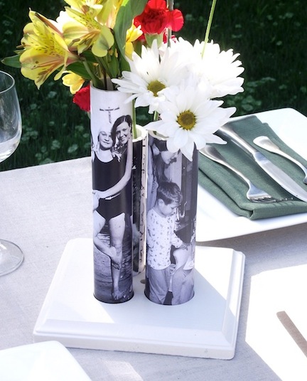 Photo Decorated Vases.