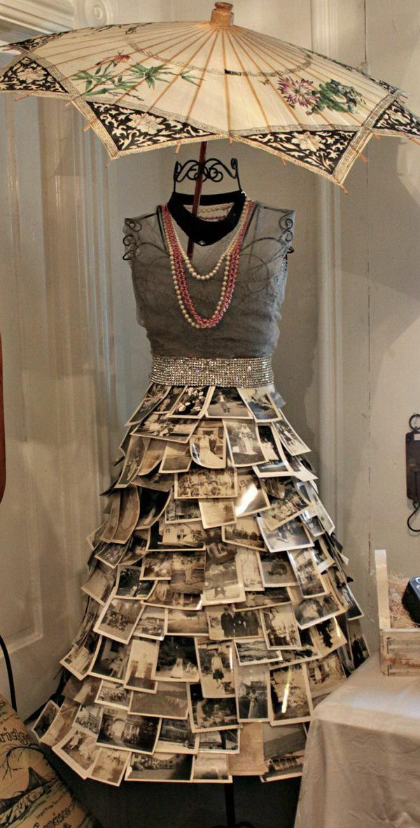 craft diy creative display window displays photographs form hative mannequin gifts paper jewelry change crafts recycled idea antique decor skirt