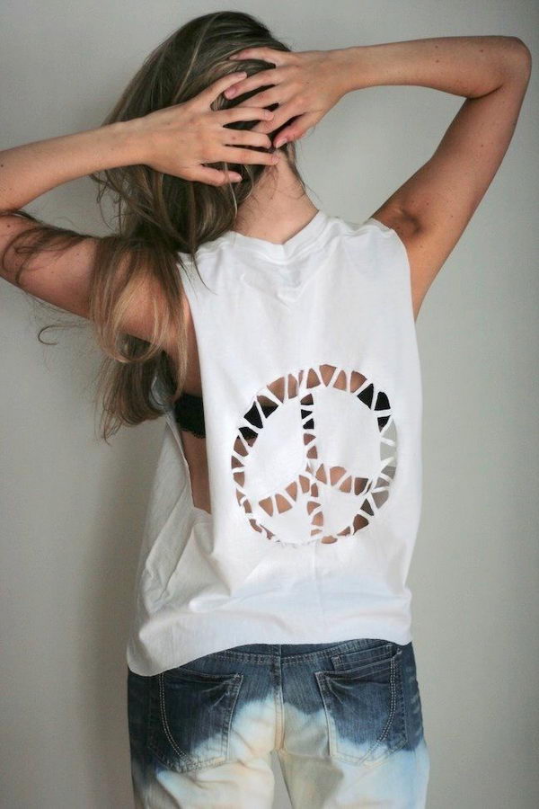 25 DIY TShirt Cutting Ideas for Girls Hative