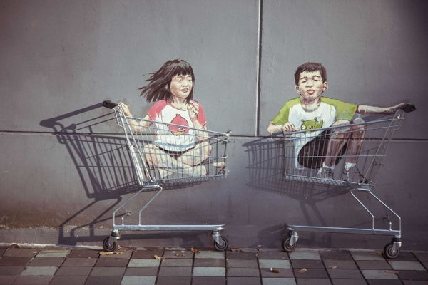 Singapore, 2013. Street Art by Ernest Zacharevic.