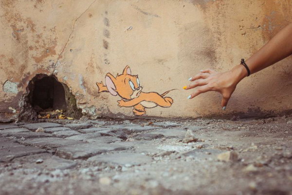 Rome, 2013. Street Art by Ernest Zacharevic.